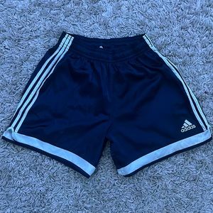 Navy blue adidas pants, size Large